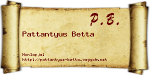 Pattantyus Betta névjegykártya
